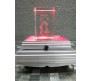 Kissing I Love You couple and Angels 3D Crystal with LED stand (small)