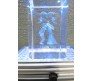 Kissing I Love You couple and Angels 3D Crystal with LED stand (small)