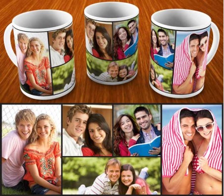 Collage Mug Design With 5 Photo Option