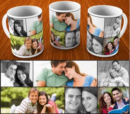 Collage Mug Design With 6 Photo Option