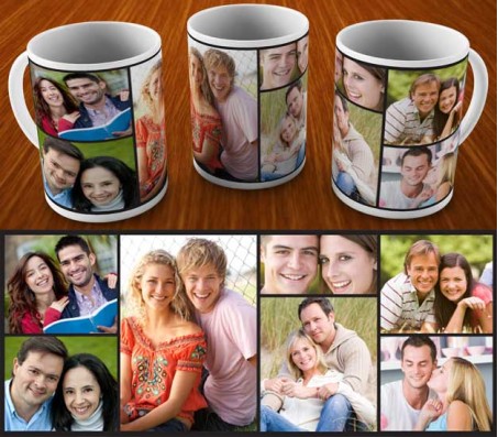 Collage Mug Design With 7 Photo Option