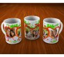 Love Mug Color Blast Design With 3 Photo Option