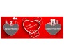 Two Personalized Hearts. Perfect Loving Red Design