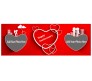 Two Personalized Hearts. Perfect Loving Red Design