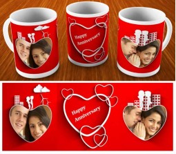 Two Personalized Hearts. Perfect Loving Red Design
