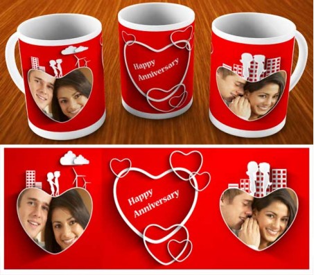 Two Personalized Hearts. Perfect Loving Red Design