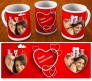 Two Personalized Hearts. Perfect Loving Red Design