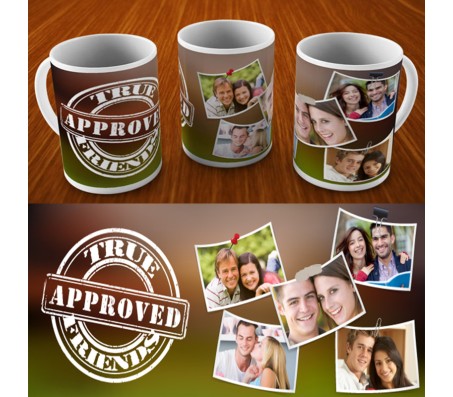 Personalized "True Approved Friends" Mug