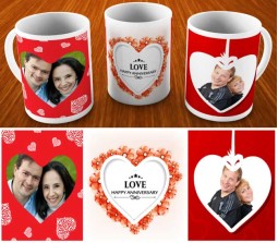 Say Happy Anniversary To The One You Love With 3 Hearts