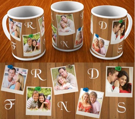 Friends Collage Personalized Mug