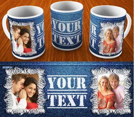 Denim Effect Personalized Mug