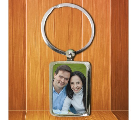 Personalized Metal Key Chain Rectangle Shape