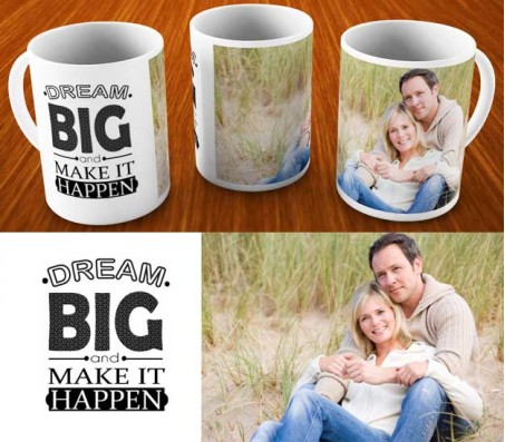 Dream Big And Make It Happen Inspirational Personalized Mug