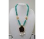 Beautiful Semi Precious Stone Beads With Agate Rough Cut Natural Stone And Pearl Drops