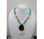 Beautiful Semi Precious Stone Beads With Agate Rough Cut Natural Stone And Pearl Drops