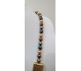 Beautiful Multi Color Beads With Black Semi Precious Stones And Natural Mother Of Pearl With Triple Line Beads