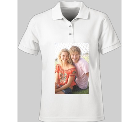 Personalized White T Shirt Collar Vertical Rectangle Design