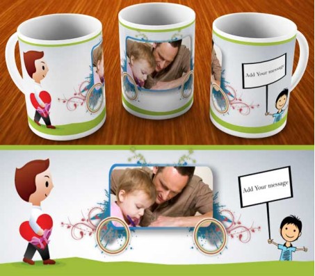 Funky & Simple Happy Fathers Day Mug