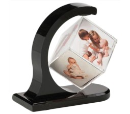 Magic Floating Cube Rotating Photo Frame With 6 Photos Magnetic