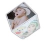 White Rotating Magic Cube With 6 Photos
