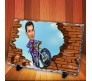"Your Loved One" The Action Hero Caricature​ On Rectangle Shape Rocks