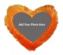 Personalized  Heart Shape Orange Color Pillow 