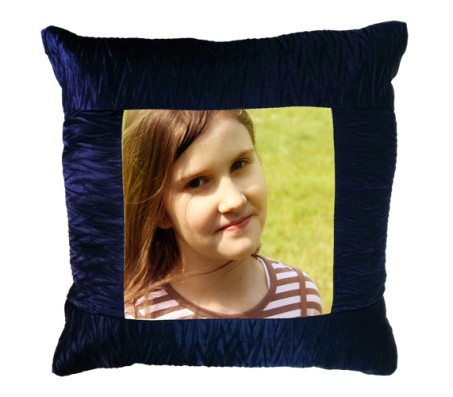 Personalized Dark Blue Pillow In Square Shape [15 X 15 inches]