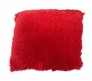 Personalized Red Color Square Pillow With Fur [15 X 15]
