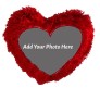 Personalized  Heart Shape Red Color Pillow