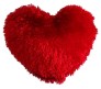 Personalized  Heart Shape Red Color Pillow