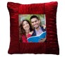 Personalized Square Shape Maroon Color Pillow [15 X 15 inches]