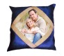 Personalized Blue Color Pillow With Golden Border