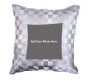 Personalized Silver Checks Pillow