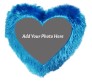 Personalized  Heart Shape Light Blue Color Pillow