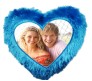 Personalized  Heart Shape Light Blue Color Pillow