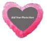 Personalized Heart Shape Light Pink Color Pillow