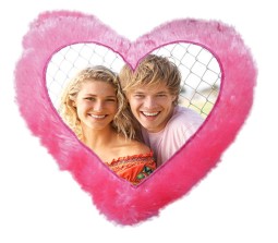 Personalized Heart Shape Light Pink Color Pillow