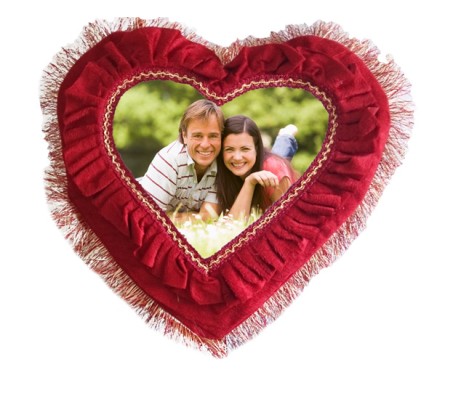 Personalized Wedding Pillow Heart Shape