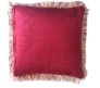 Personalized Wedding Pillow in Square shape with Heart and Fur Border