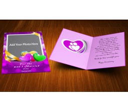 Customized Photo With Love & Ribbons around it