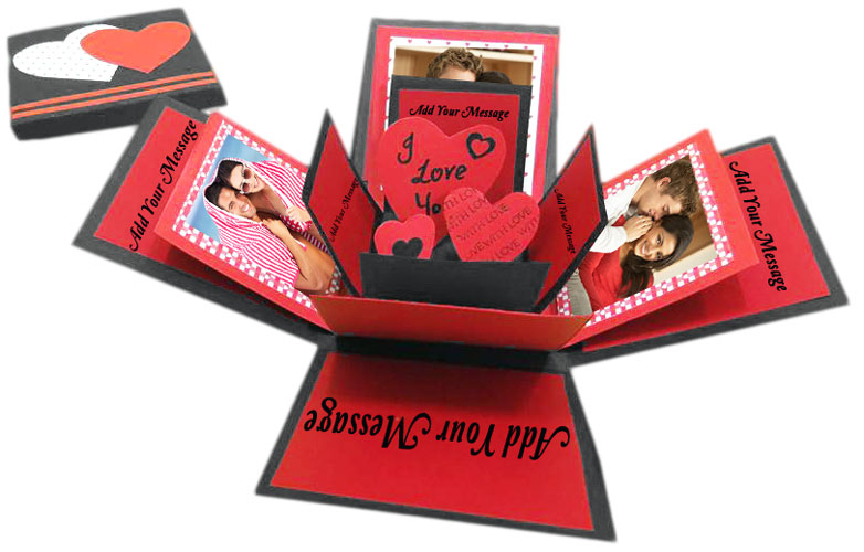 3 Layer Love Exploding Gift Box With Hearts Inside