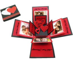 3 Layer Love Exploding Gift Box With Hearts Inside