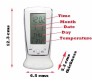 Square LCD Multifunctional Digital Clock Calendar Alarm Thermometer