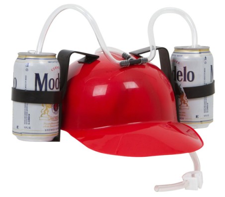New Dual straw Drinking Can Holding hard Hat Helmet
