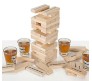 Jenga Style Drunken Tower Party Game With 4 Shot Glasses