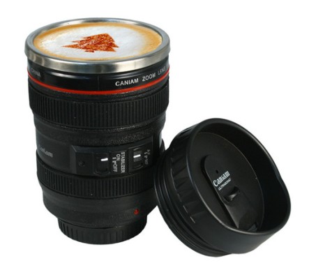 Black EF Canon Replica 24-105mm DSLR Camera Lens Mug