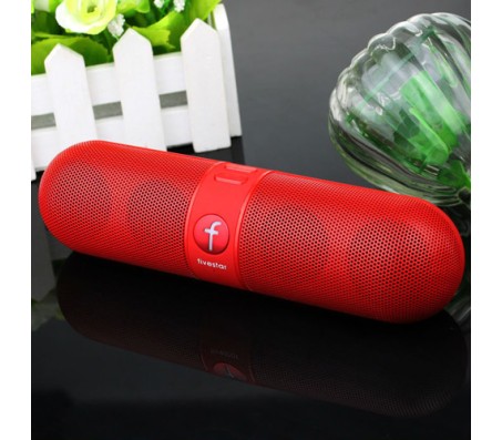 Five Star Multi Function Bluetooth Speaker FM Radio Mini Sd F808 Red