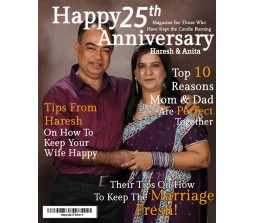 Personalized Happy Anniversary Magazine Cover