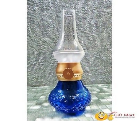 USB Rechargeable Classic Blow LED Lamp + Brightness Adjuster [Blue - Small]