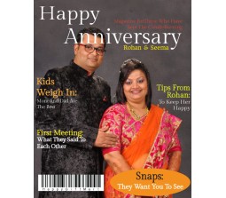 Personalized Happy Anniversary Magazine Cover